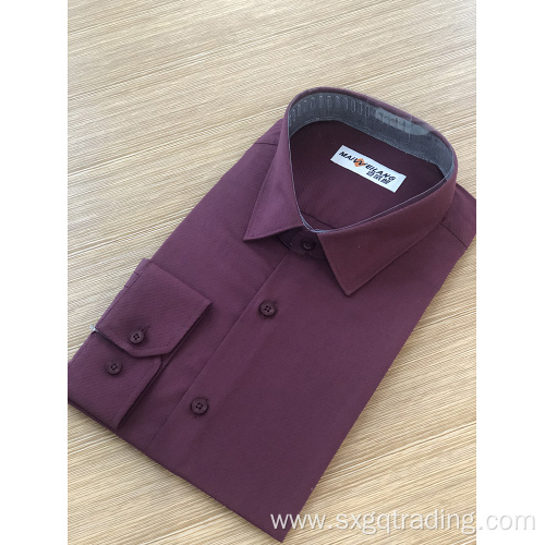 Male twill stand-up collar long sleeve shirt